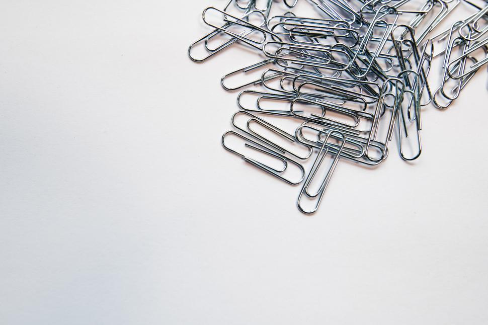 Zinc-plated paperclips